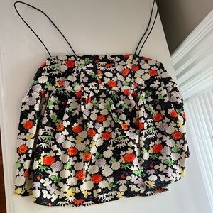 Floral Women's Top - Black, Red, Green